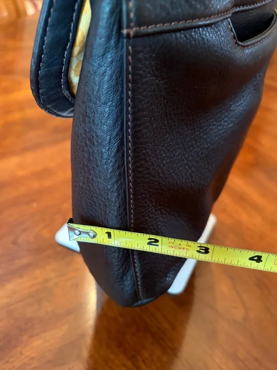 HOBO Black Integrated Leather Strap Crossbody Bag with Brass Accent - Picture 6 of 10